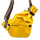 Кожаная сумка-мешок "Санни" (желтая). Сумка-мешок. ЭклектикАрт. Ярмарка Мастеров.  Фото №4