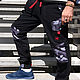 Брюки мужские карго, черные трикотажные брюки с карманами, Брюки мужские, Новосибирск,  Фото №1