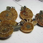 Материалы для творчества handmade. Livemaster - original item Ammonite pendant with bale cabochon Ammonite. Handmade.