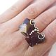 Ring with Jasper Butterfly, silver, Mukai. Rings. EdGems jewerly. Online shopping on My Livemaster.  Фото №2