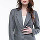 Loose jacket made of smoky linen, Jackets, Tomsk,  Фото №1