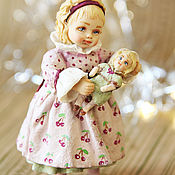 Сувениры и подарки handmade. Livemaster - original item A girl with a doll is a toy for the Christmas tree, an unusual gift for friends.. Handmade.