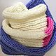 Knitted scarf for the spring (cashmere white blue grey pink), Scarves, Ekaterinburg,  Фото №1