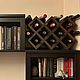 Shelf for wine 'Sota' for 10 bottles. Stand for bottles and glasses. Color Wood. My Livemaster. Фото №6