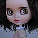 Кукла Блайз (Blythe Doll) custom, ooak doll, с черными волосами. Кукла Кастом. Blythe Dolls by Elena Khromova. Ярмарка Мастеров.  Фото №4