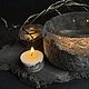 Заказать Интерьерная свеча "Лёд и камень". Подсвечник средний. RONA Concrete Art. Ярмарка Мастеров. . Подсвечники Фото №3