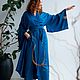 Шелковый халат-кимоно «Birusa”. Платья. Александра Майская. Ярмарка Мастеров.  Фото №5
