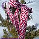 Fern Flower Belt 3 types white-red, Belts and ribbons, Chrysostom,  Фото №1