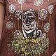 Stylish linen sundress to the floor 'Pug in dandelions'. Dresses. KVITKA. Online shopping on My Livemaster.  Фото №2