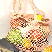 Сумки и аксессуары handmade. Livemaster - original item Bag-string bag, hand-knitted from polypropylene. Handmade.