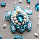 Brooch 'pearl Turtle shores', Brooches, Stupino,  Фото №1