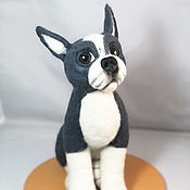 Куклы и игрушки handmade. Livemaster - original item felt toy: Boston Terrier Fill. Handmade.
