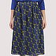 Chiffon skirt with elastic print blue yellow MIDI. Skirts. Yana Levashova Fashion. Online shopping on My Livemaster.  Фото №2