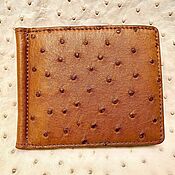 Сумки и аксессуары handmade. Livemaster - original item Clip for banknotes, made of genuine ostrich leather.. Handmade.