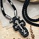 Крест с портретом Николая Чудотворца на гайтане с подвесом. Крестик. MisMi jewelry. Ярмарка Мастеров.  Фото №4