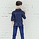 Темно-синяя джинсовая куртка для Барби Petit. Одежда для кукол. ShandollsFashion. Ярмарка Мастеров.  Фото №6