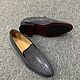 Men's loafers made of polished Stingray leather, grey color. Loafers. SHOES&BAGS. My Livemaster. Фото №4
