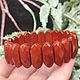 Bracelet made of natural red Jasper with a cut, Bead bracelet, Moscow,  Фото №1