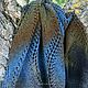 Scarf, stole made of wool (gray-blue-mustard), Wraps, Lomonosov,  Фото №1