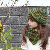 Аксессуары handmade. Livemaster - original item Knitted winter set. Hat and scarf. Handmade.