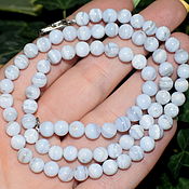 Работы для детей, handmade. Livemaster - original item The most delicate sapphire (blue agate) natural beads. Handmade.