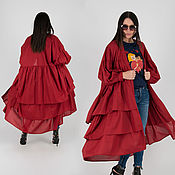 Одежда handmade. Livemaster - original item Long - sleeved cotton tunic dress-KA0410CT. Handmade.
