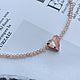 Заказать Чокер из цирконов (фианитов) с подвеской Peach heart. A23-jewelry-. Ярмарка Мастеров. . Чокер Фото №3