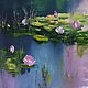 Order Summer Landscape Oil painting Water Lilies Canvas 40h50 cm. Kind paintings by Irina Belozerova. Livemaster. . Pictures Фото №3