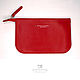 Клатч органайзер из кожи Red. Клатчи. Stitch & Leather. Интернет-магазин Ярмарка Мастеров.  Фото №2