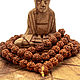 Buddhist Rosary made of rudraksha seeds with 108 grains of 8 mm, Rosary, Tambov,  Фото №1