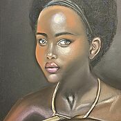 Картины и панно handmade. Livemaster - original item Portraits of dark-skinned beauties. Handmade.