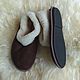 Brown chuni Mouton. Hard sole, Slippers, Moscow,  Фото №1