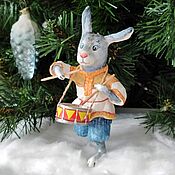 Сувениры и подарки handmade. Livemaster - original item Cotton Toy Drummer Bunny. Handmade.