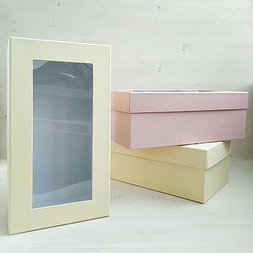 Материалы для творчества ручной работы. Ярмарка Мастеров - ручная работа Коробки с окном для кукол и игрушек, 30х15х10 см.. Handmade.