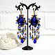 Blue large crown of stones Dolce Gabbana style. Tiaras. Beaded jewelry by Mariya Klishina. Online shopping on My Livemaster.  Фото №2