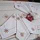 Set of linen embroidered tablecloth and 6 napkins Marsala, Tablecloths, Kolomyya,  Фото №1