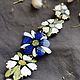 Bracelet 'Flowers' (serpentine, kakholong, azurite, ophite). Chain bracelet. Ural Jeweler (artelVogul). Online shopping on My Livemaster.  Фото №2