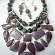 Necklace 3 strands and Earrings -- Indian AGATE, JASPER beads. Necklace. Dorida's Gems (Dorida-s-gems). My Livemaster. Фото №4