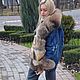 Джинсовка с мехом енота. Куртки. YANA KRAFT BRAND. Интернет-магазин Ярмарка Мастеров.  Фото №2