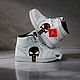 Кроссовки белые Nike Air Force унисекс, кастом, череп, ручная роспись. Кроссовки. Olgavolgoart. Роспись одежды и обуви. Кастом. Ярмарка Мастеров.  Фото №7
