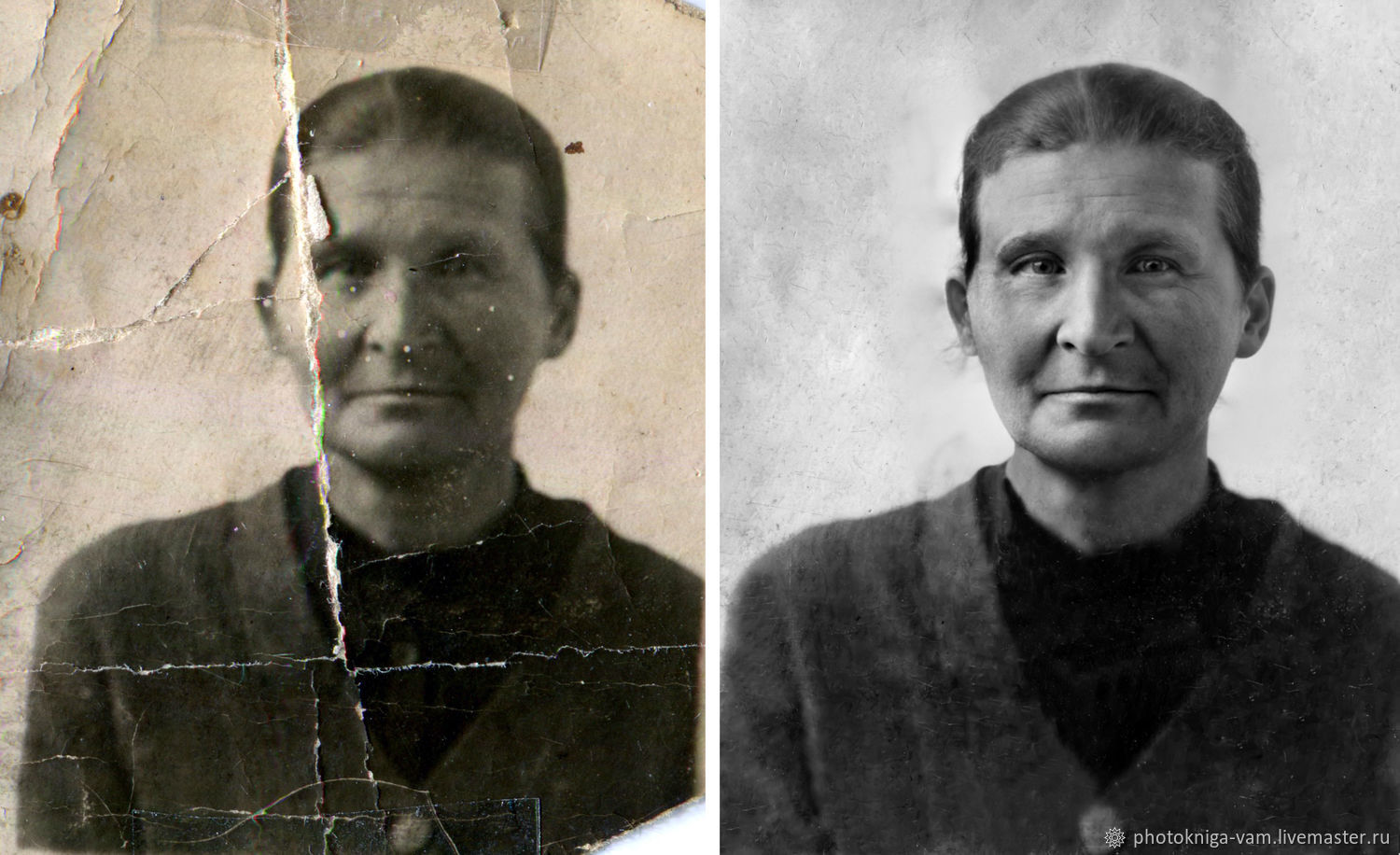 Реставрация старых черно белых фото в Полевском