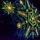 Медитативное флуоресцентное полотно "Reincarnation 2.0". Элементы интерьера. Fractalika. Ярмарка Мастеров.  Фото №9