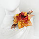 Brooch made of silk ' Fire', Brooches, Rostov-on-Don,  Фото №1