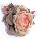 Order FABRIC FLOWERS. Chiffon rose brooch ' Cat'. fioridellavita. Livemaster. . Brooches Фото №3
