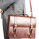 Business leather briefcase Overture brown. Brief case. Russian leather Guild. My Livemaster. Фото №5