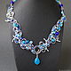 Necklace Silver Stream ( option in blue). Necklace. color of magic. Online shopping on My Livemaster.  Фото №2