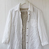 Одежда handmade. Livemaster - original item 100% linen designer shirt. Handmade.