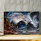 Картина маслом на холсте Планета драконов, картина в детскую 40х60, Картины, Волгоград,  Фото №1