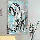 Большая картина интерьерная современная с белым конем, Картины, Чебоксары,  Фото №1
