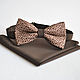 Brown tie grace plain brown shawl Pasha, Ties, Moscow,  Фото №1